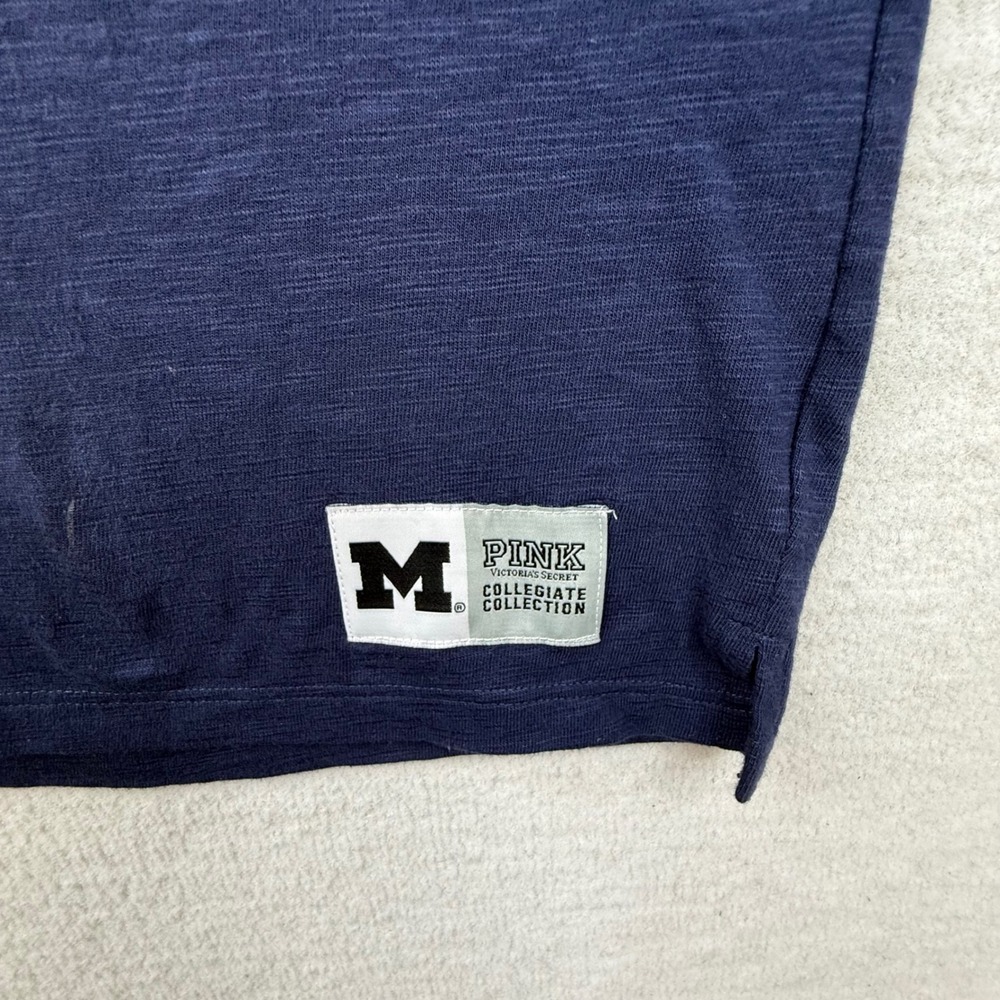 PINK Victoria Secret Shirt Michigan Wolverines Rugby Polo Large preppy gameday - Picture 7 of 12